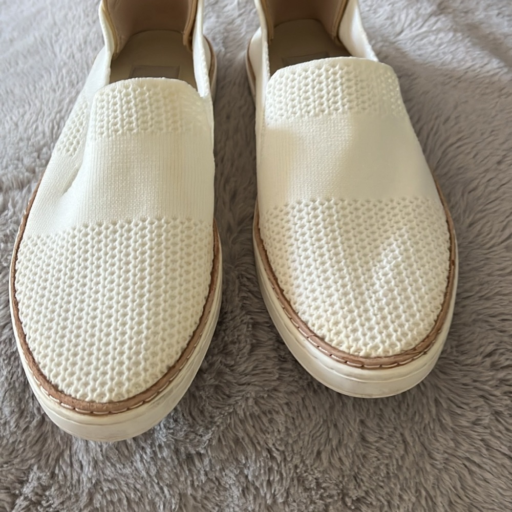 UGG Women’s Cream Knit Slip-On Sneakers - Picture 8 of 11